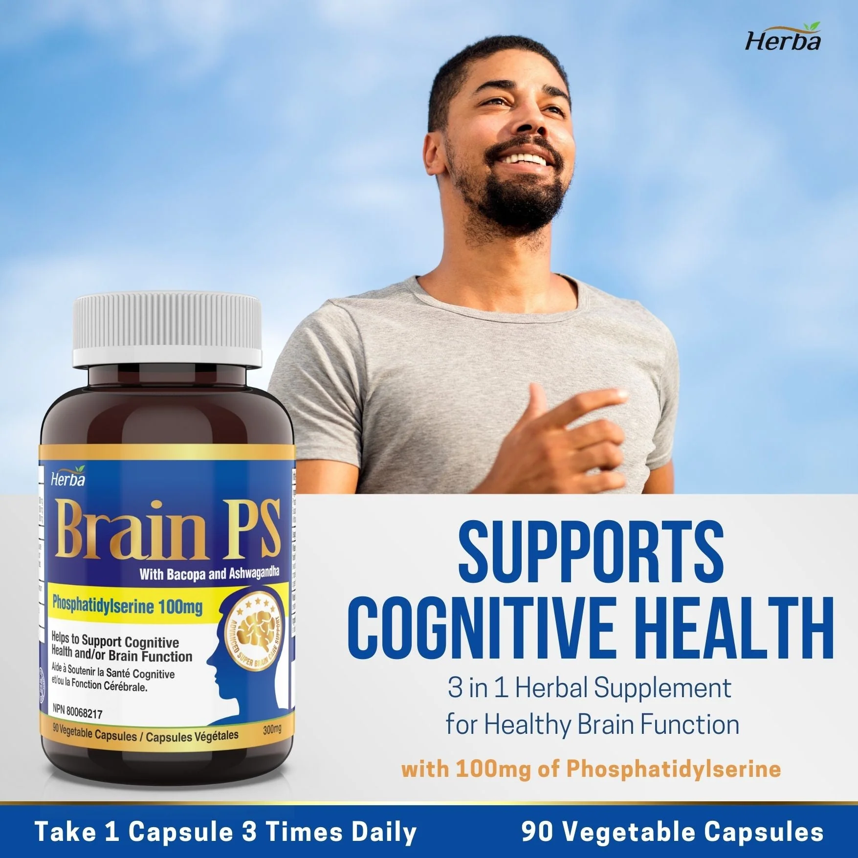 Brain PS - 90 Capsules | Brain Supplement with Phosphatidylserine, Bacopa Monnieri, and Ashwagandha - Image 4