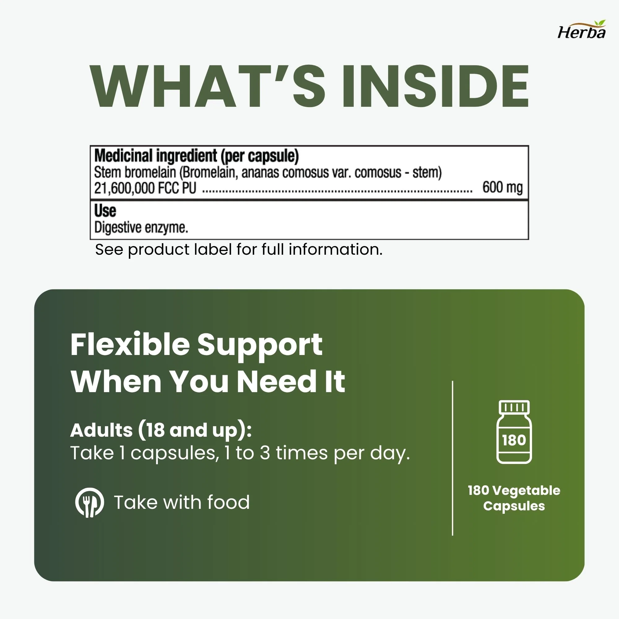 Bromelain Supplement 600mg – 180 Capsules | 2,400 GDU/g Max Potency - Image 7