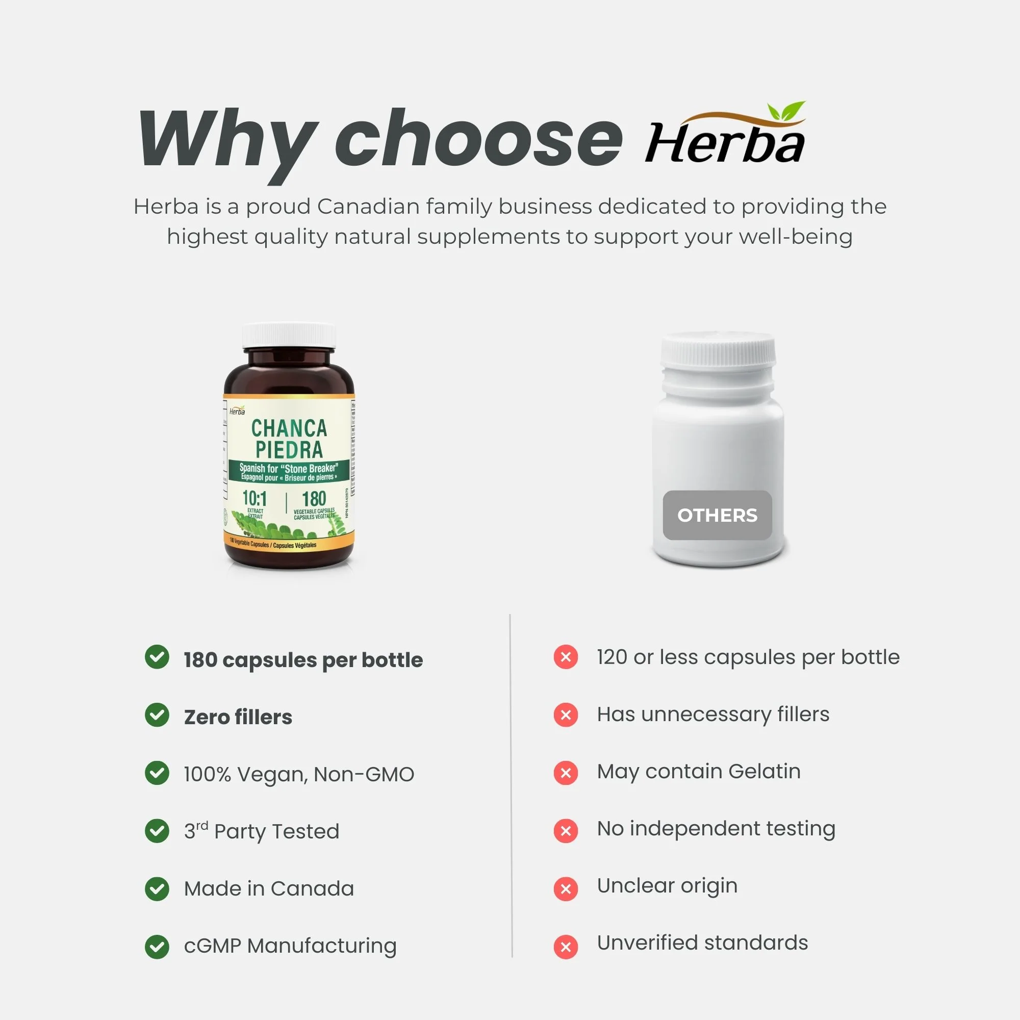 Chanca Piedra Extract - 180 Capsules | 5,000mg Equivalent | 10:1 Extract from 500mg | Made in Canada - Image 6