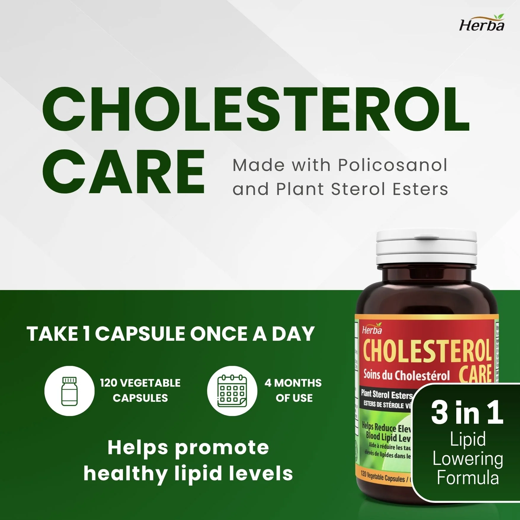 Cholesterol Care – 120 Vegetable Capsules - Image 5