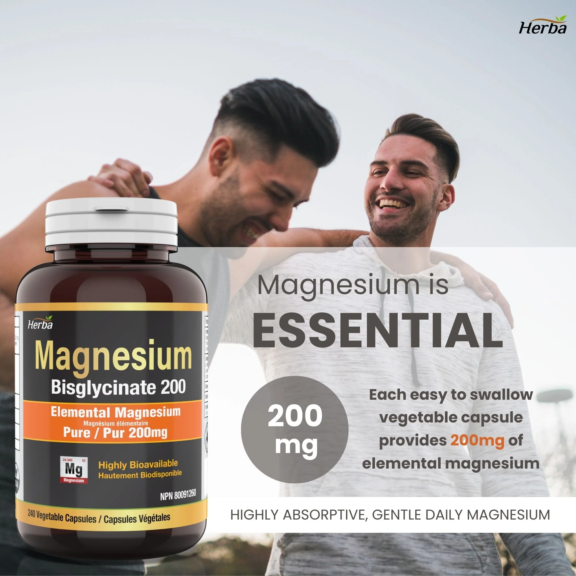 Magnesium Bisglycinate 200mg - 240 Vegetable Capsules - Image 5
