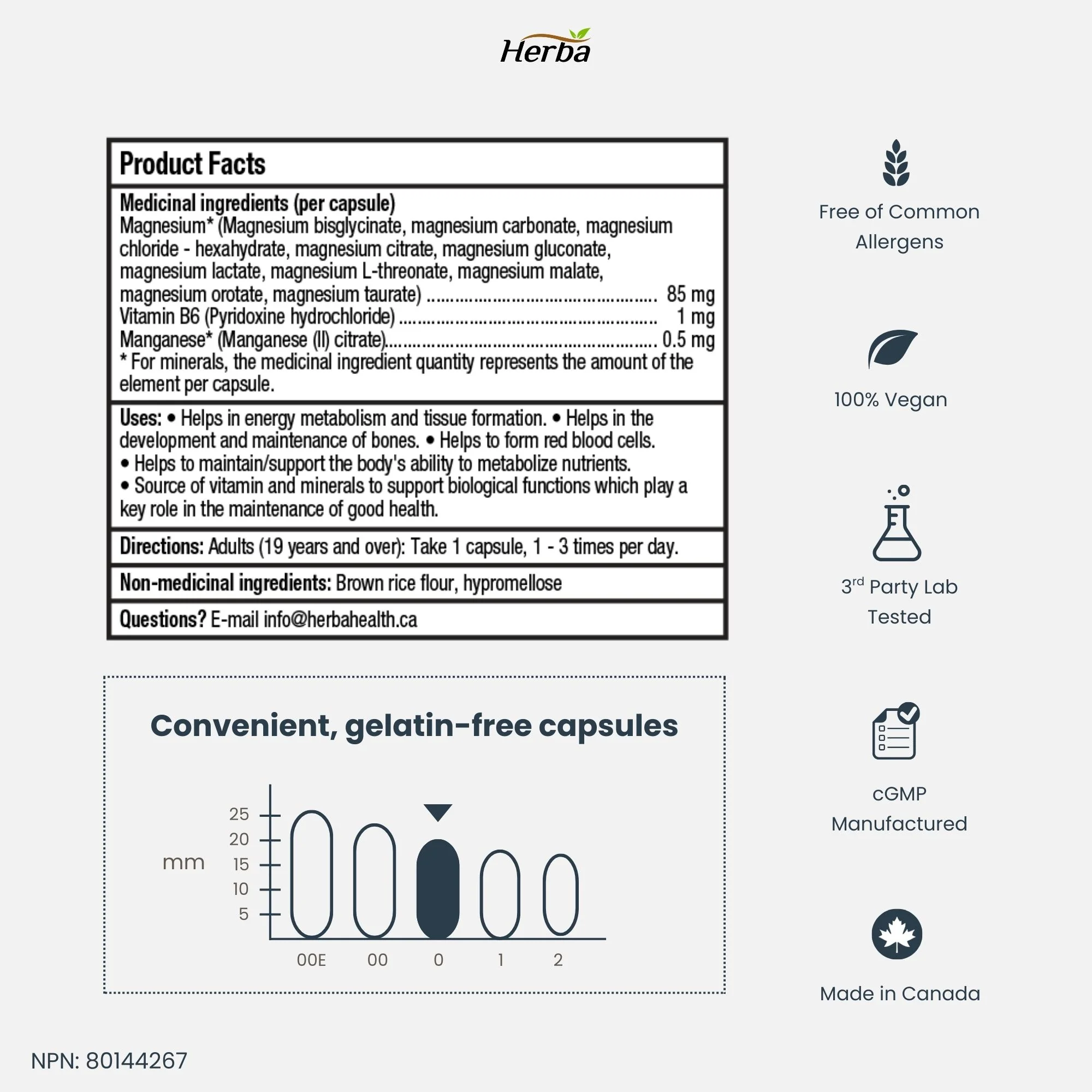 Magnesium Complex 10 in 1 – 180 Capsules | Magnesium Oxide Free | Made in Canada - Image 9