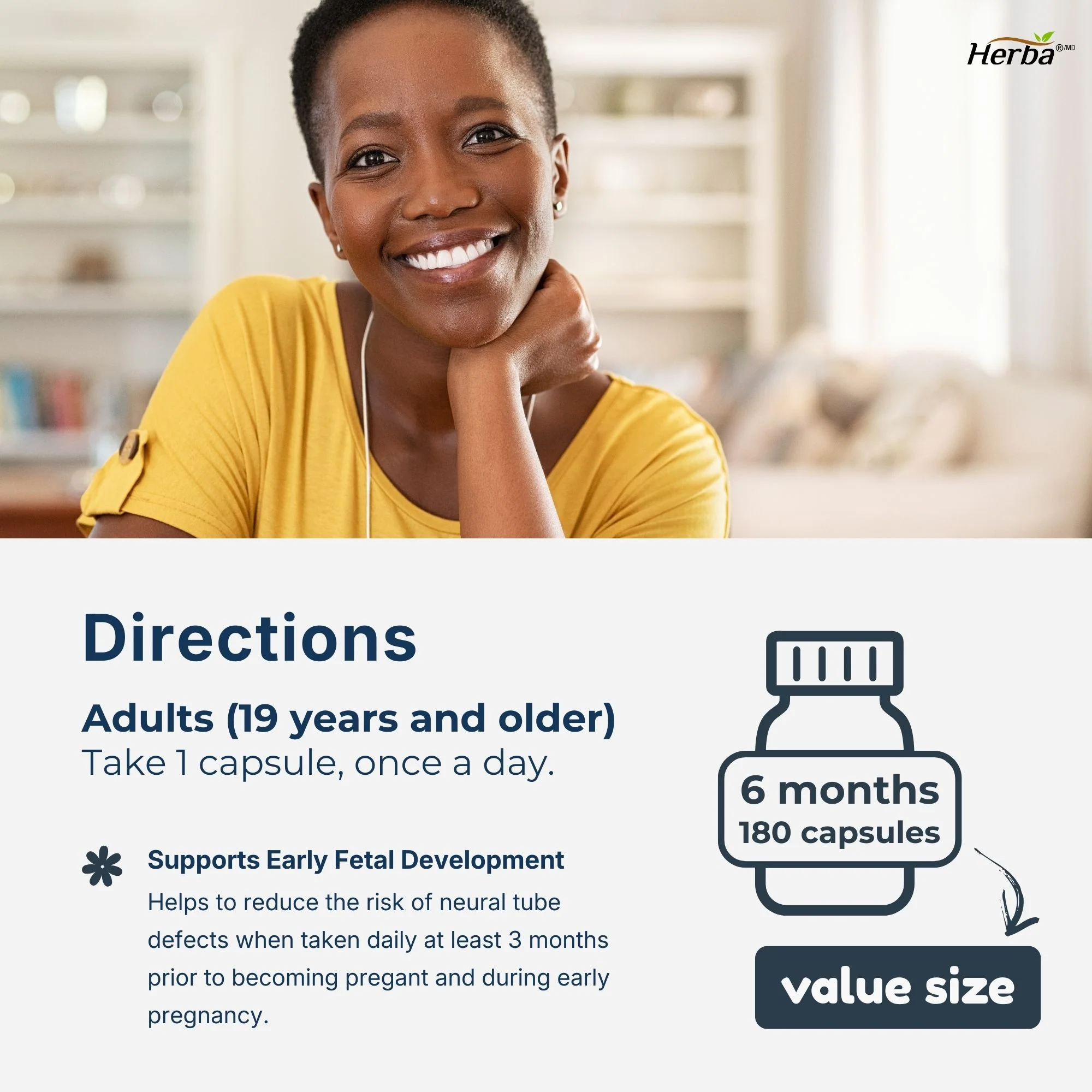 L-Methylfolate 1000mcg - 180 Capsules | Vitamin B9 5-MTHF Folate Supplement | Made in Canada - Image 8