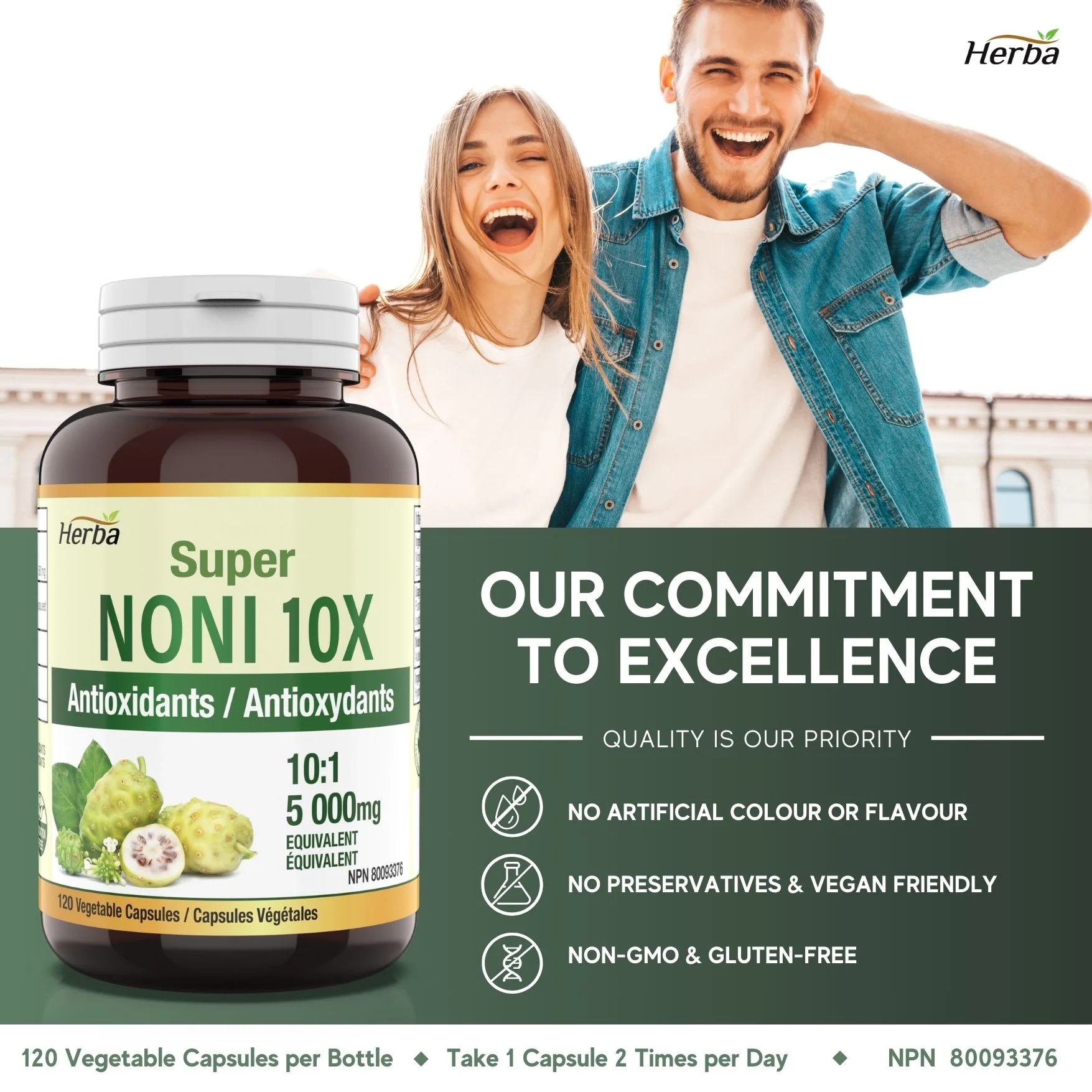 Natural Noni Capsules 10X - 120 Vegan Capsules | 10,000mg Per Day | 10:1 Concentration - Image 6