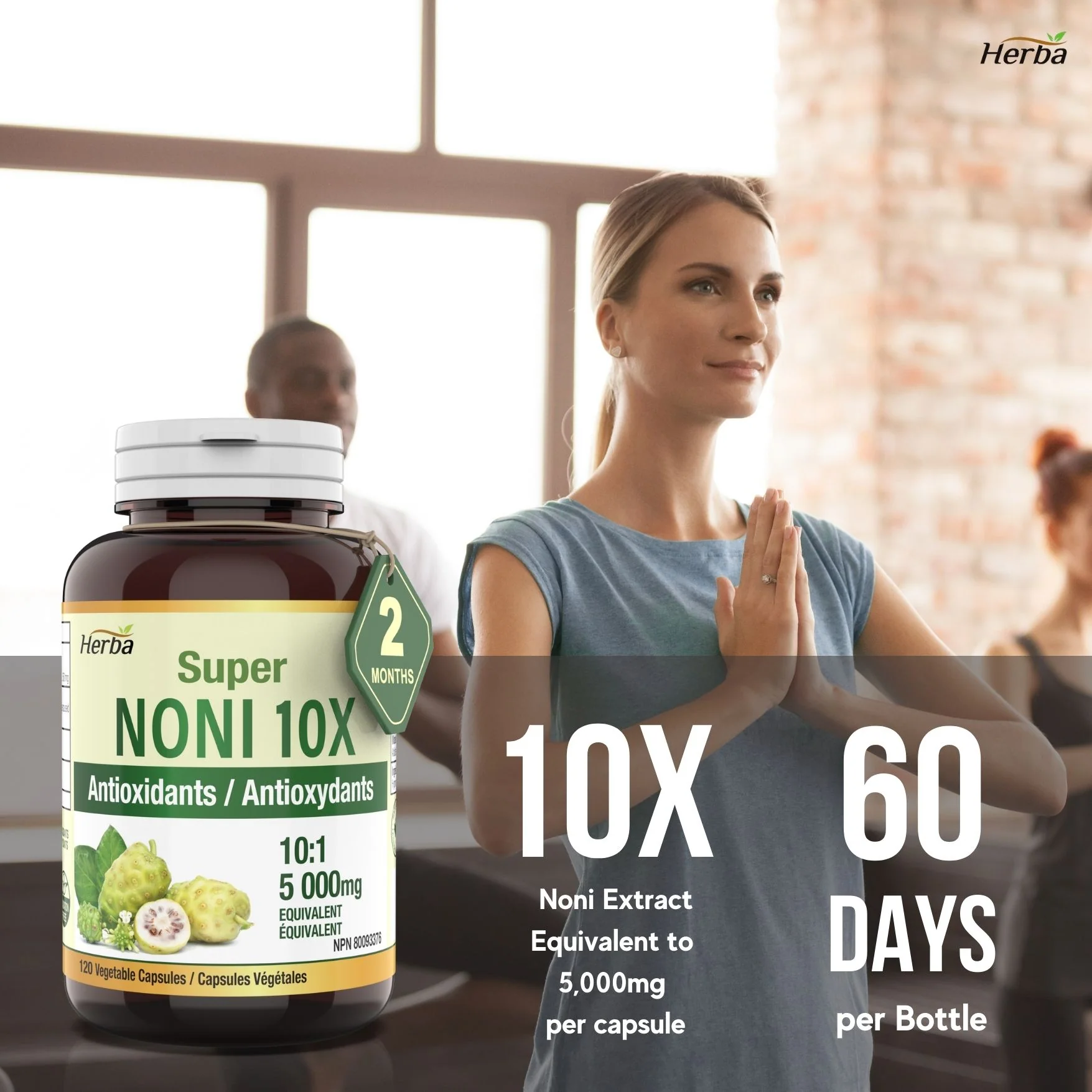 Natural Noni Capsules 10X - 120 Vegan Capsules | 10,000mg Per Day | 10:1 Concentration - Image 7