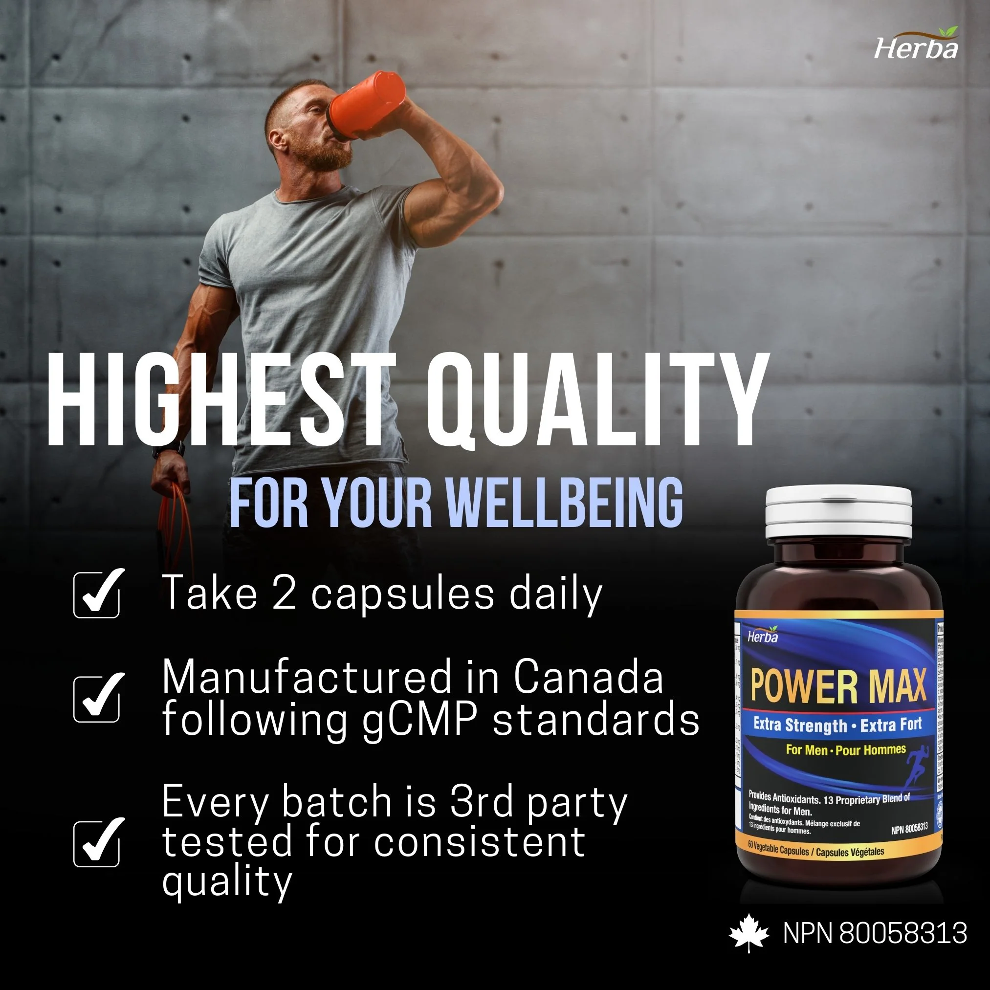 Power Max - 60 Capsules | Tongkat Ali, Maca, Tribulus, Panax Ginseng and 9 Other Ingredients - Image 7