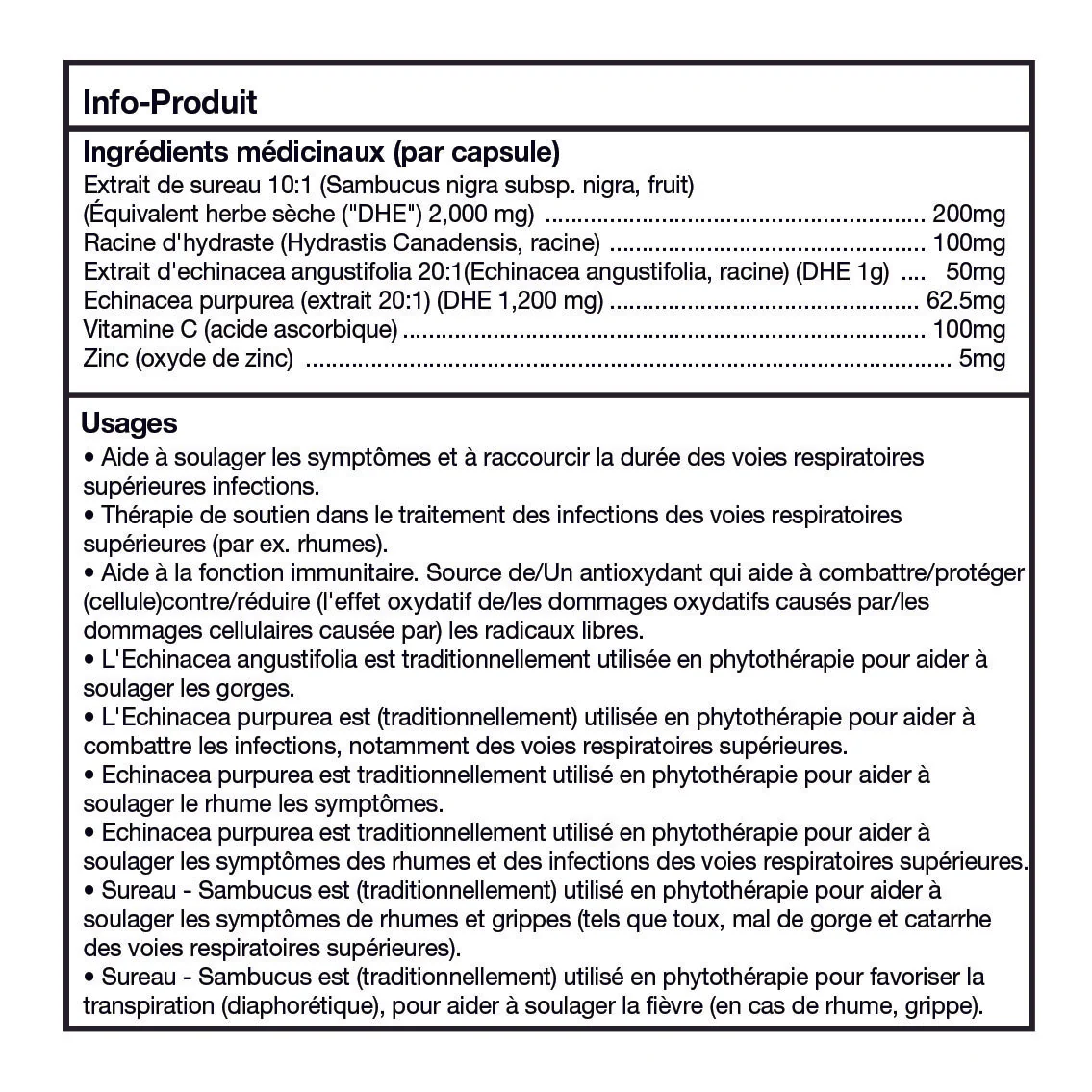 Sambucus Black Elderberry Capsules – 2,000mg Equivalent | 10:1 Extract with Echinacea and Goldenseal Root, Vitamin C, and Zinc - Image 5