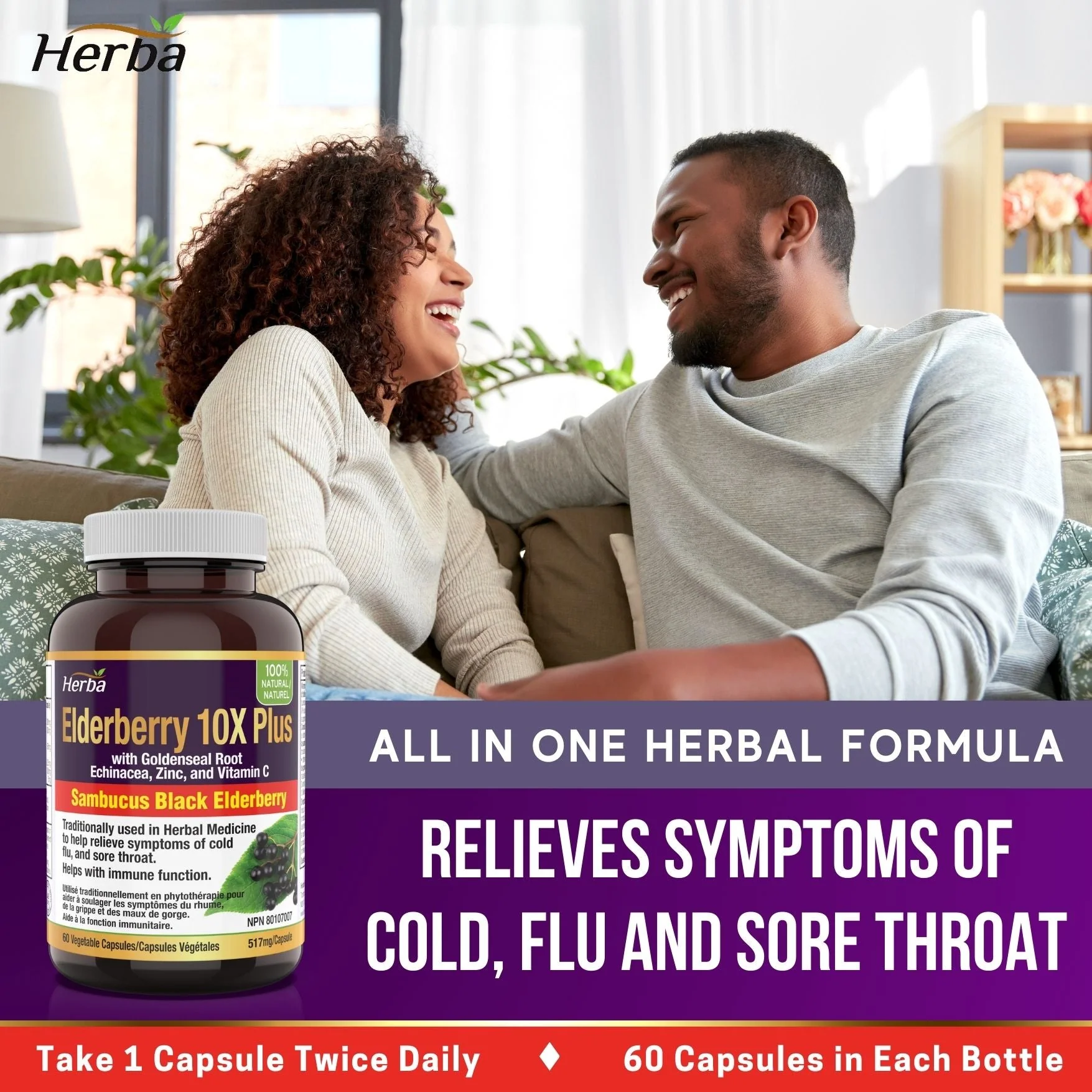 Sambucus Black Elderberry Capsules – 2,000mg Equivalent | 10:1 Extract with Echinacea and Goldenseal Root, Vitamin C, and Zinc - Image 9