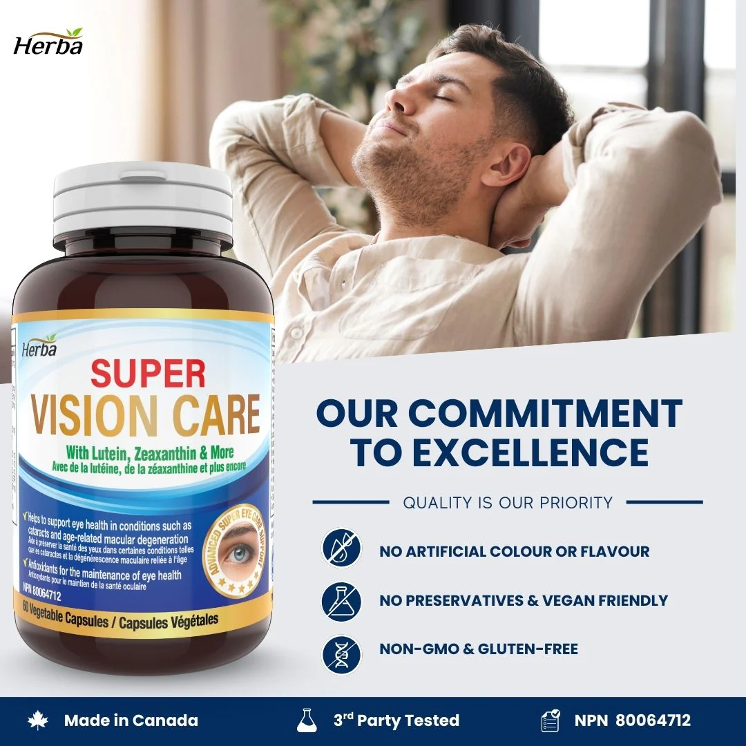 Vision Care Eye Vitamins with Lutein and Zeaxanthin Supplement – 60 Capsules - Image 7